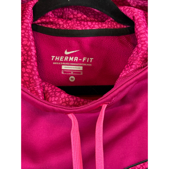 Women's Nike Therma-FIT Hoodie M Pink Black - Picture 3 of 5